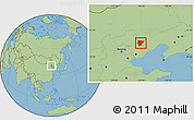 Savanna Style Location Map of Pingquan