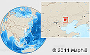 Shaded Relief Location Map of Pingquan