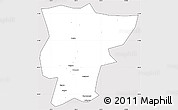 Silver Style Simple Map of Pingquan, cropped outside