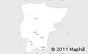 Silver Style Simple Map of Pingquan, single color outside