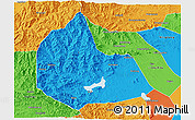 Political 3D Map of Pingshan