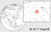 Blank Location Map of Pingshan