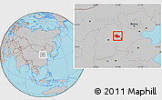 Gray Location Map of Pingshan