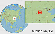 Savanna Style Location Map of Pingshan