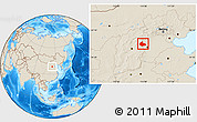 Shaded Relief Location Map of Pingshan