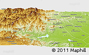 Physical Panoramic Map of Pingshan