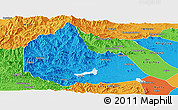 Political Panoramic Map of Pingshan