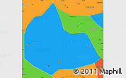 Political Simple Map of Pingshan