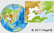 Physical Location Map of Qian An, highlighted parent region