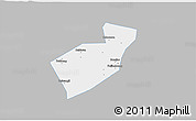 Gray 3D Map of Qing Yuan, single color outside