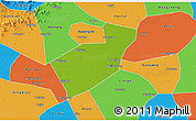 Physical 3D Map of Qing Yuan, political outside