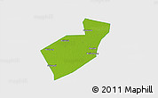 Physical 3D Map of Qing Yuan, single color outside