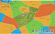 Satellite 3D Map of Qing Yuan, political outside