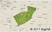 Satellite 3D Map of Qing Yuan, shaded relief outside