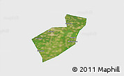 Satellite 3D Map of Qing Yuan, single color outside