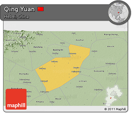Savanna Style 3D Map of Qing Yuan