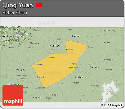 Savanna Style 3D Map of Qing Yuan