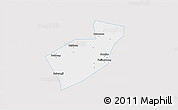 Silver Style 3D Map of Qing Yuan, single color outside