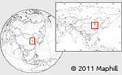 Blank Location Map of Qing Yuan, within the entire country