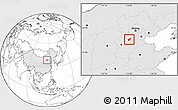Blank Location Map of Qing Yuan, highlighted country