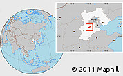 Gray Location Map of Qing Yuan, highlighted parent region