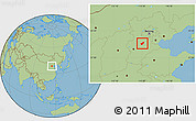 Savanna Style Location Map of Qing Yuan