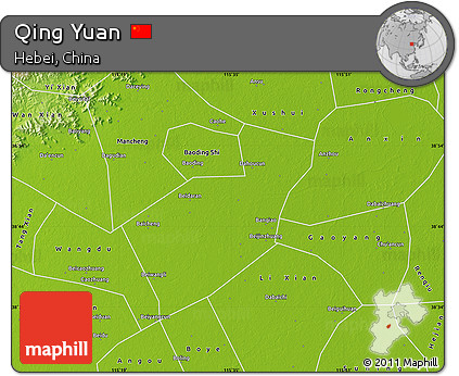 Physical Map of Qing Yuan
