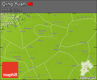 Physical Map of Qing Yuan