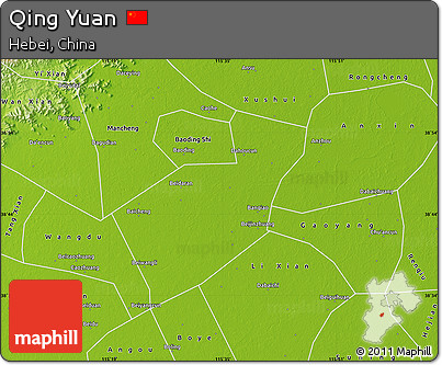 Physical Map of Qing Yuan