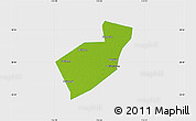 Physical Map of Qing Yuan, single color outside