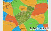 Satellite Map of Qing Yuan, political outside