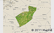 Satellite Map of Qing Yuan, shaded relief outside