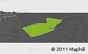 Physical Panoramic Map of Qing Yuan, darken, desaturated