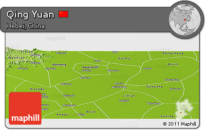 Physical Panoramic Map of Qing Yuan