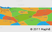Physical Panoramic Map of Qing Yuan, political outside