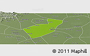 Physical Panoramic Map of Qing Yuan, semi-desaturated