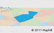 Political Panoramic Map of Qing Yuan, lighten