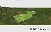 Satellite Panoramic Map of Qing Yuan, darken