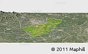 Satellite Panoramic Map of Qing Yuan, semi-desaturated