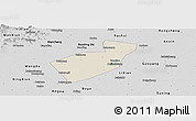 Shaded Relief Panoramic Map of Qing Yuan, desaturated