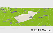 Shaded Relief Panoramic Map of Qing Yuan, physical outside