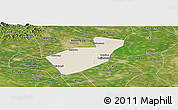 Shaded Relief Panoramic Map of Qing Yuan, satellite outside