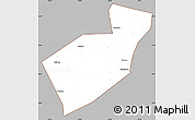 Gray Simple Map of Qing Yuan, cropped outside