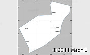 Gray Simple Map of Qing Yuan, single color outside