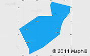 Political Simple Map of Qing Yuan, single color outside