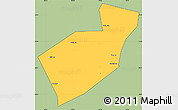 Savanna Style Simple Map of Qing Yuan, cropped outside