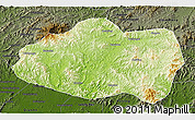 Physical 3D Map of Qinglong, darken