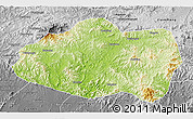 Physical 3D Map of Qinglong, desaturated