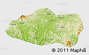 Physical 3D Map of Qinglong, single color outside
