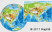 Physical Location Map of Qinglong, within the entire country